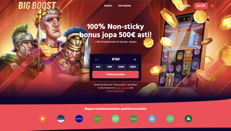 Big Boost Casino non sticky bonus